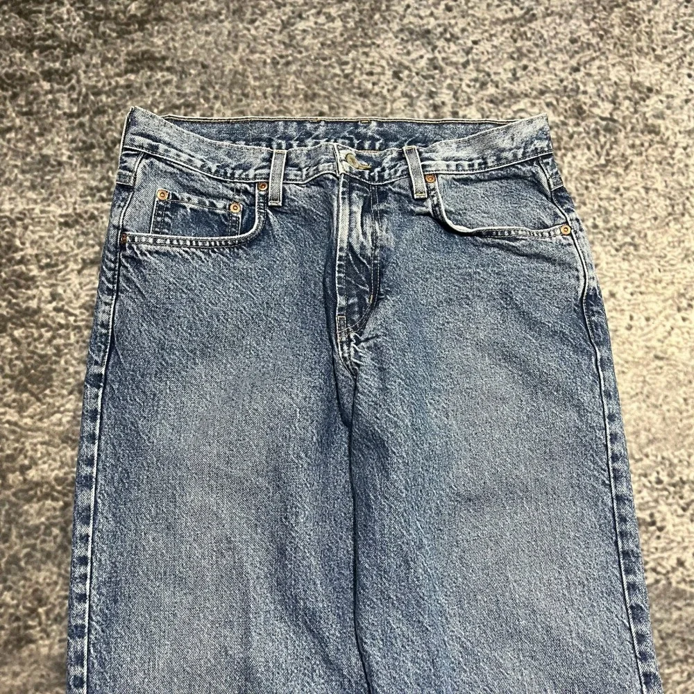 Vintage Lucky Brand Jeans 219 Low Rise Bootcut Mens 33x28 Blue Denim USA 90s Y2K
